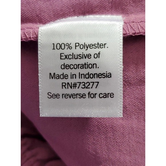 Nine West On/Off Shoulder Pinkish Mauve Long Sleeve Top 3X Ruffles Stretch - Picture 9 of 10